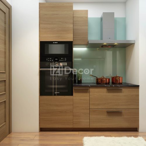 Tủ bếp chữ i song song siêu nhỏ