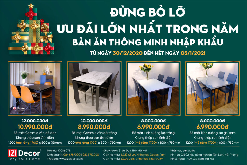 Ưu đãi Bàn ăn thông minh lớn nhất trong năm 2020