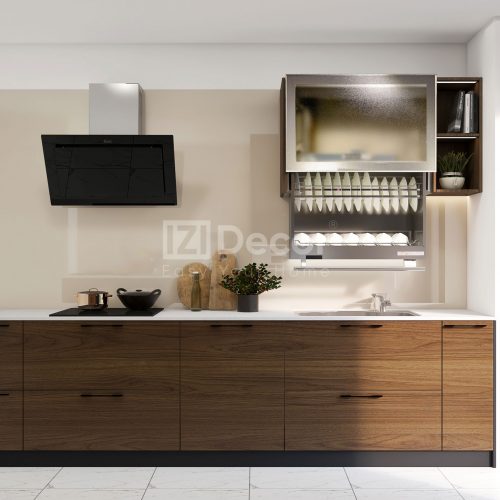 Tủ bếp thông minh chữ i song song thiết kế hiện đại